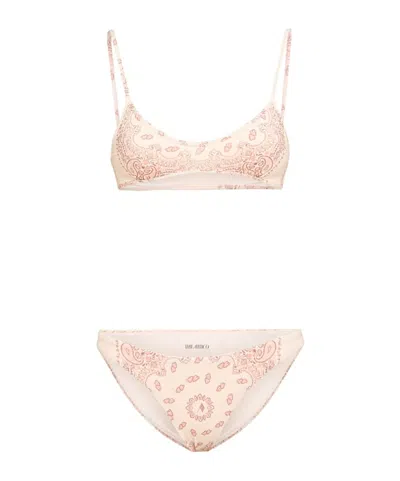 Attico Bandana Print Bralette Bikini In Pink