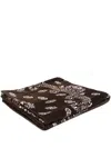 Attico Bandana-print Cotton Towel In Brown