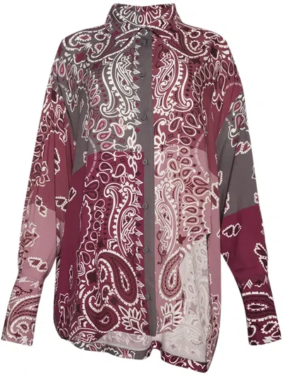 Attico Bandana-print Shirt In Red