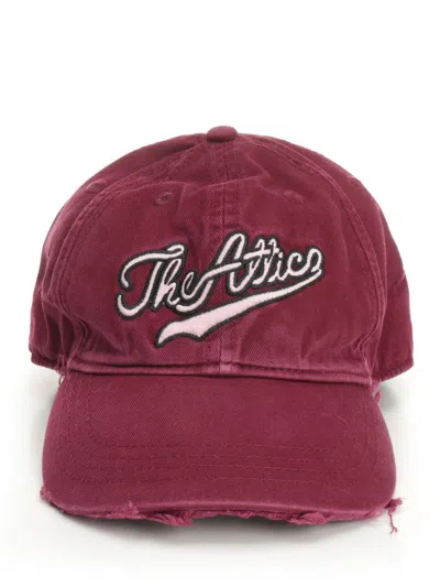 Attico Baseball Cap In Burgundy