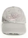 Attico Logo Embroidered Distressed Cap In Gray