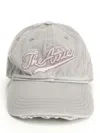 Attico Logo Embroidered Distressed Cap In Gray