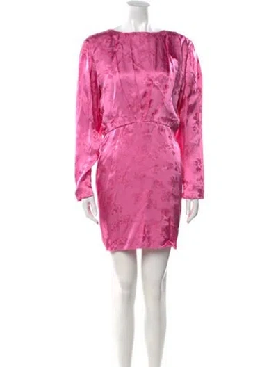 Pre-owned Attico Bateau Neckline Mini Dress In Pink