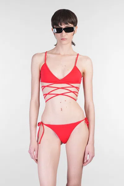 ATTICO BEACHWEAR IN RED POLYAMIDE