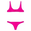 Attico Bikini Mit Gummiertem Logo In Pink