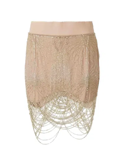 Attico Bead-embellished Petite Chandelier Mini Skirt In Multi