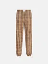 Attico Beige And Black Long Pant In Brown