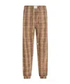 Attico Beige And Black Long Pant In Multi