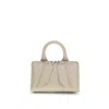 Attico Beige Calf Leather Bos Taurus Shoulder Bag In White