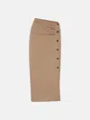 Attico Beige Midi Skirt