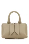 Attico Dove Grey Leather Mini Friday Bag In Grey