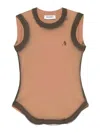 Attico Reese Tank Top In Beige
