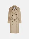 Attico Cotton Trench Coat Coats And Trench Coats Beige In Brown
