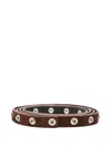 Attico Belt Adjustable Length Metallic Studs Detail In Brown