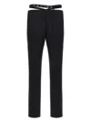 Attico Black Belt Detail Trousers In Black