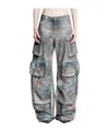 Attico Woman Grey Jeans