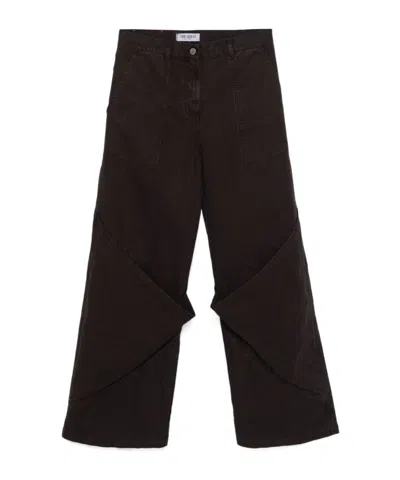 Attico Belt-loop Casual Pants In Black
