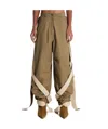 Attico Belt Loop Casual Pants In Brown