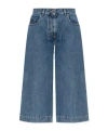 Attico Belt Loop Denim Shorts In Blue