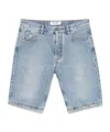 Attico Denim Shorts With Belt Loops In Gray