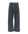 Attico Loose Fit Denim Trousers In Black