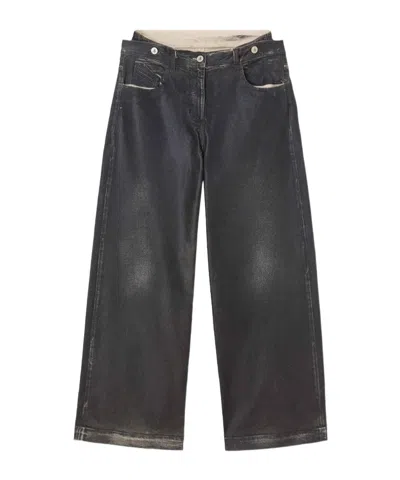 Attico Belt-loop Jeans In Black