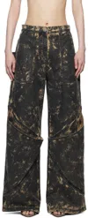 Attico Belt Loop Jeans In Black