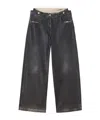 Attico Navy Blue Long Pants In Black