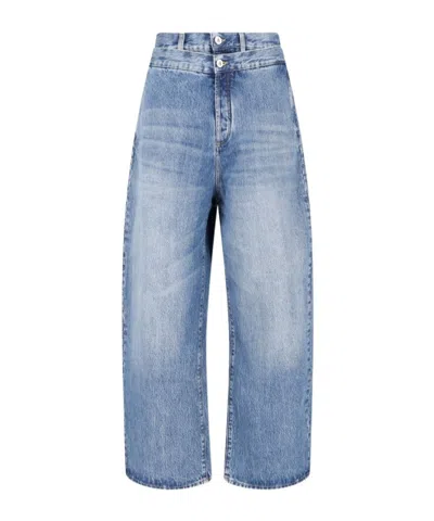 Attico Belt Loop Jeans In Blue