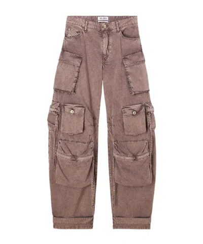 Attico Belt-loop Jeans In Brown