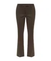 Attico Tailored Brown Pants With Concealed Closure In Brown
