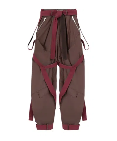 ATTICO STRAP-DETAIL TROUSERS