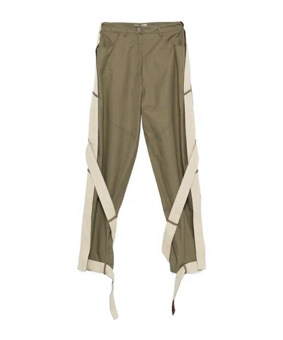 Attico Belt Loops Slacks In Green