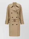 Attico Cotton Trench Coat Coats And Trench Coats Beige In Brown