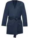 Attico Long-sleeved Coat In Blue