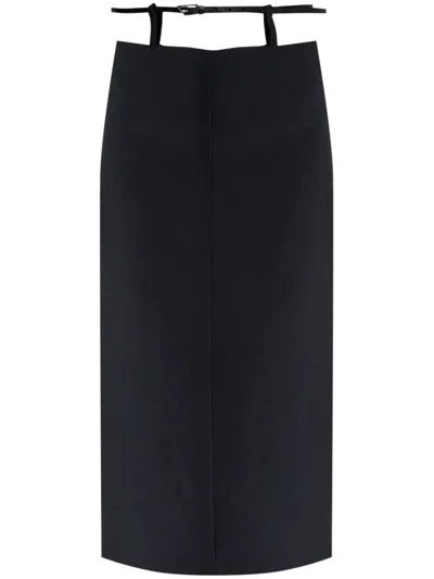 ATTICO BELTED MIDI SKIRT