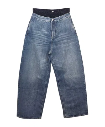 Attico Belt-loop Jeans In Blue