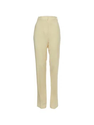 Pre-owned Attico Belt-loops Trousers In Yellow