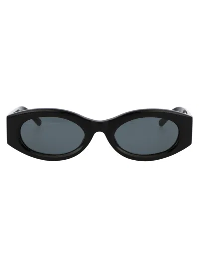 Attico Berta Sunglasses In Black/silver/grey