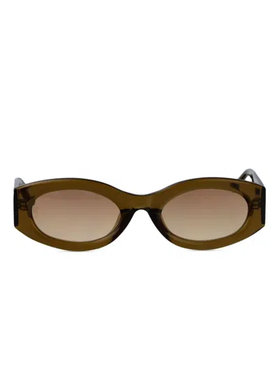 Attico Berta Sunglasses In Brown