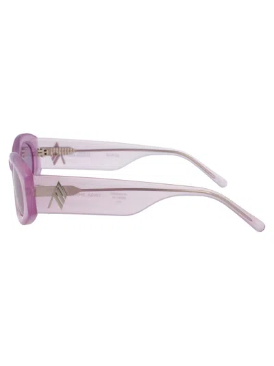 Attico Berta Sunglasses In Pink/silver/pink