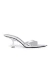 Attico Cracked Laminated Leather Bes Mules In White