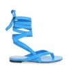 Attico Beth Strappy Sandals In Luxurious Nappa Leather In Blue