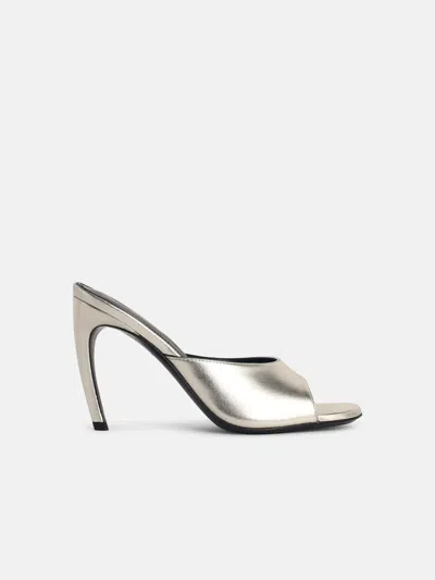 Attico 'betta 95' Silver Leather Mules