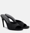 Attico Betta Satin Mules In Black