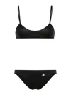 Attico Bikini Mit Gummiertem Logo In Black