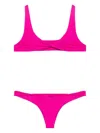 Attico Bikini Mit Gummiertem Logo In Pink
