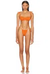 Attico Ruched Balconette Bikini Adjustable Straps