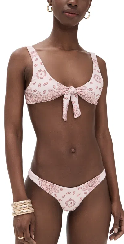 Attico Bikini Set Beige/pale Pink/light Coral