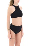 Attico "bikini Set With Mesh Inserts" In Black